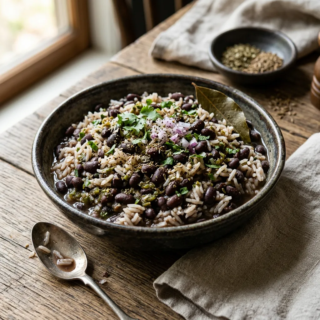 Quick Cuban-Style Black Beans and Rice