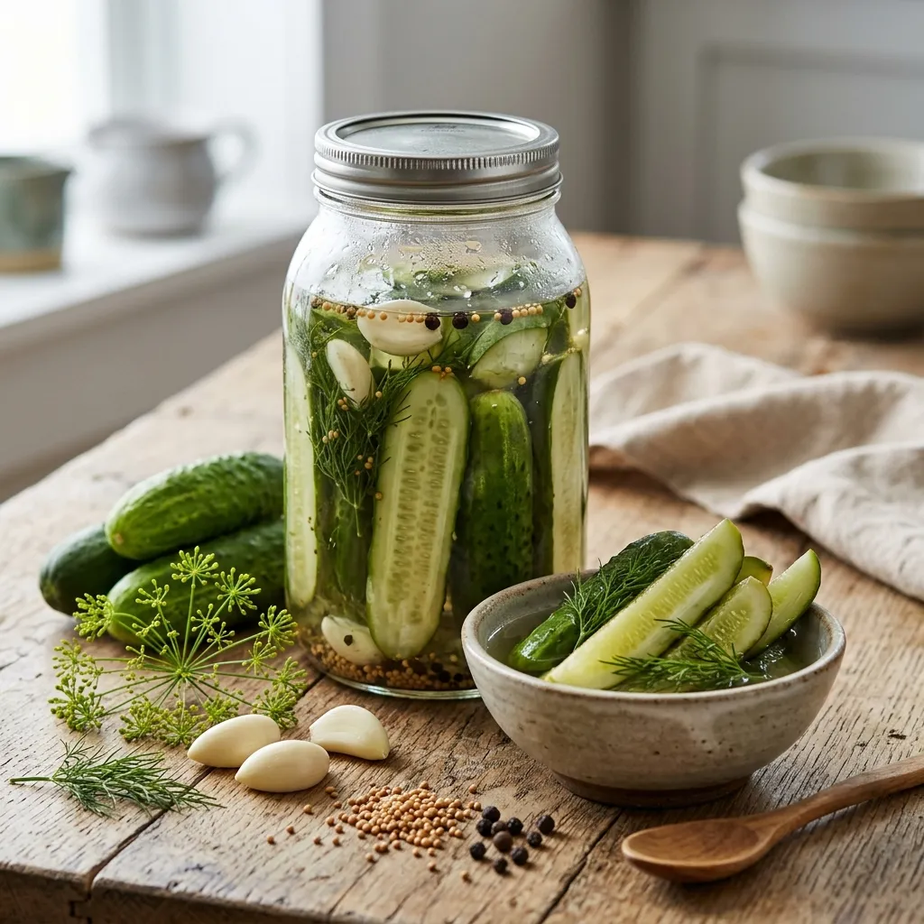 Quick Refrigerator Dill Pickles