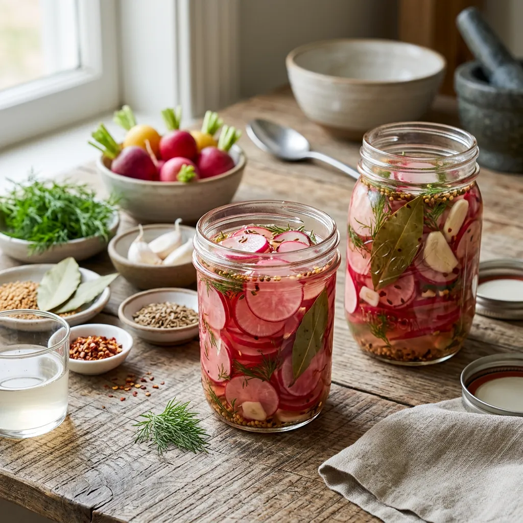 Quick Refrigerator-Pickled Radishes
