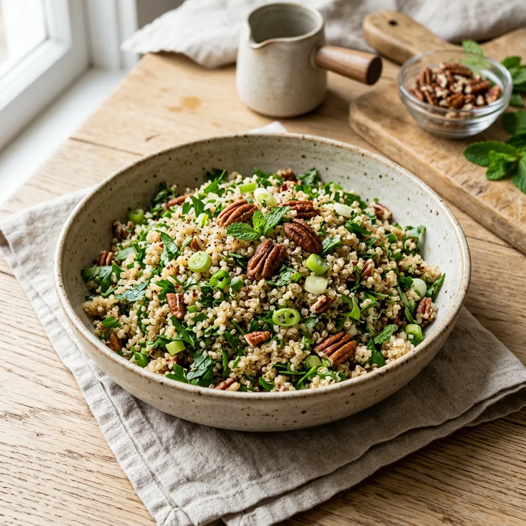 Quinoa Salad With Fresh Mint and Parsley Recipe