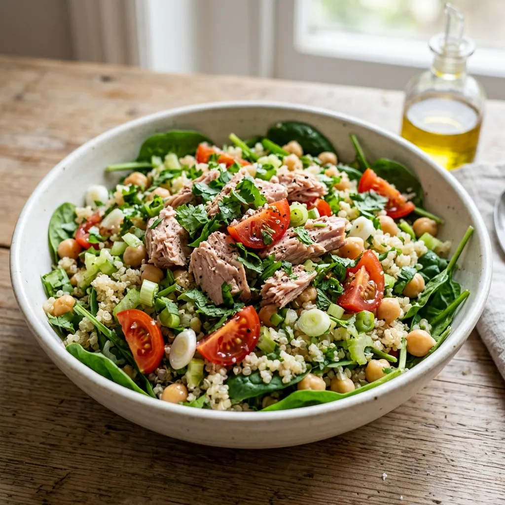 Quinoa, Tuna, and Chickpea Salad