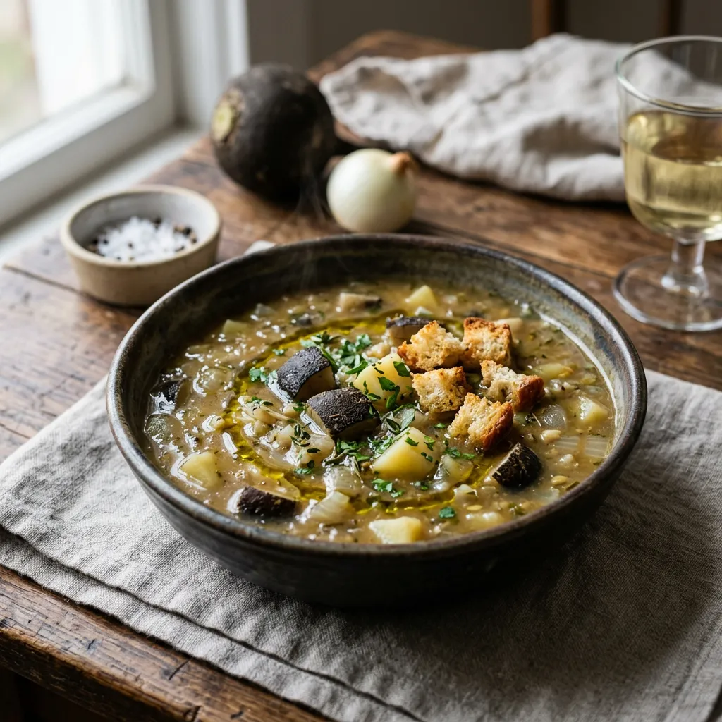Radish Potato Soup - Rettich Kartoffel Suppe