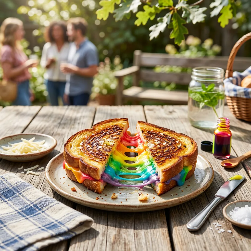 Rainbow Grilled Cheese Sandwich