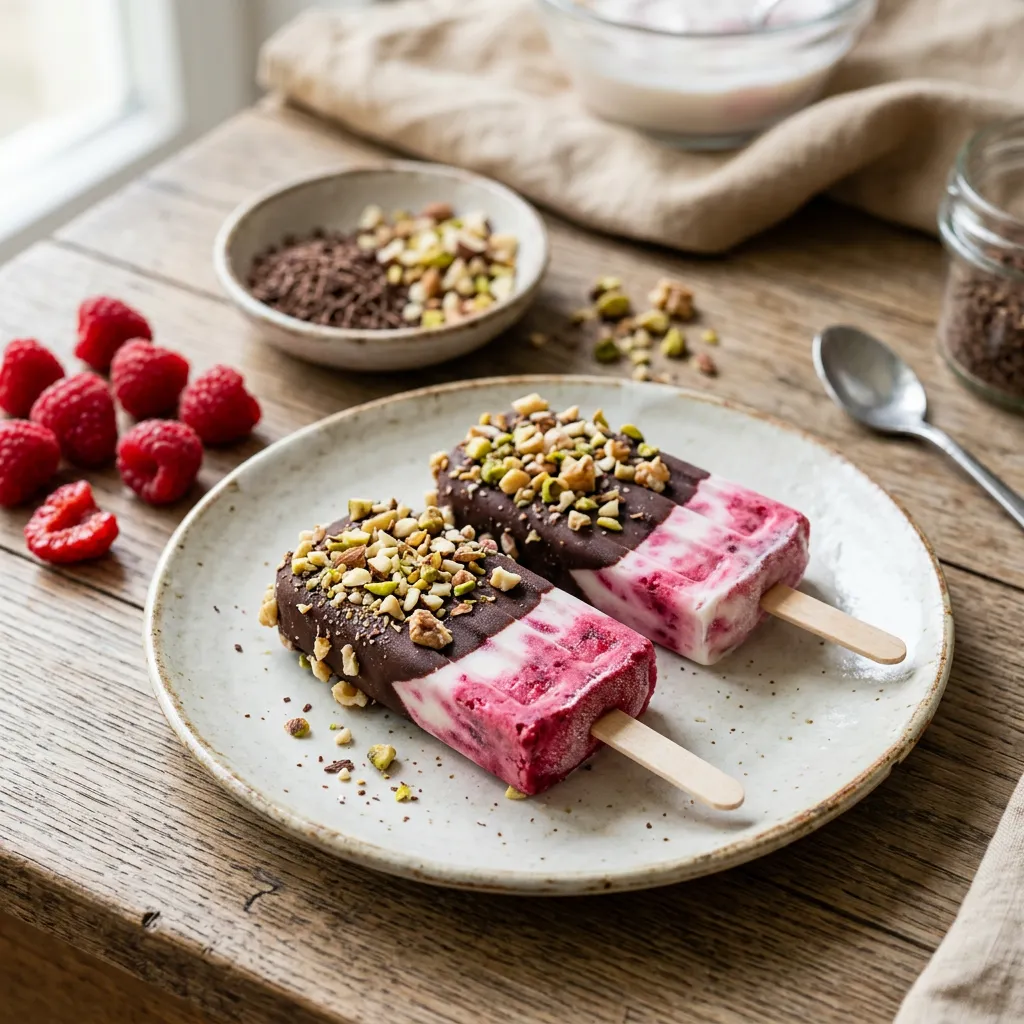 Raspberry Frozen Yogurt Pops Recipe