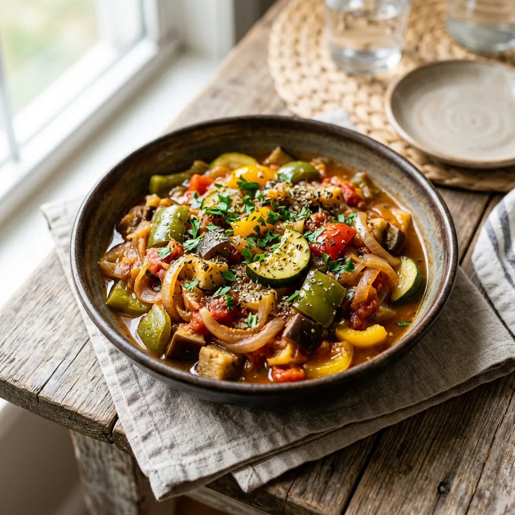 Ratatouille With Eggplant, Tomatoes, and Herbs