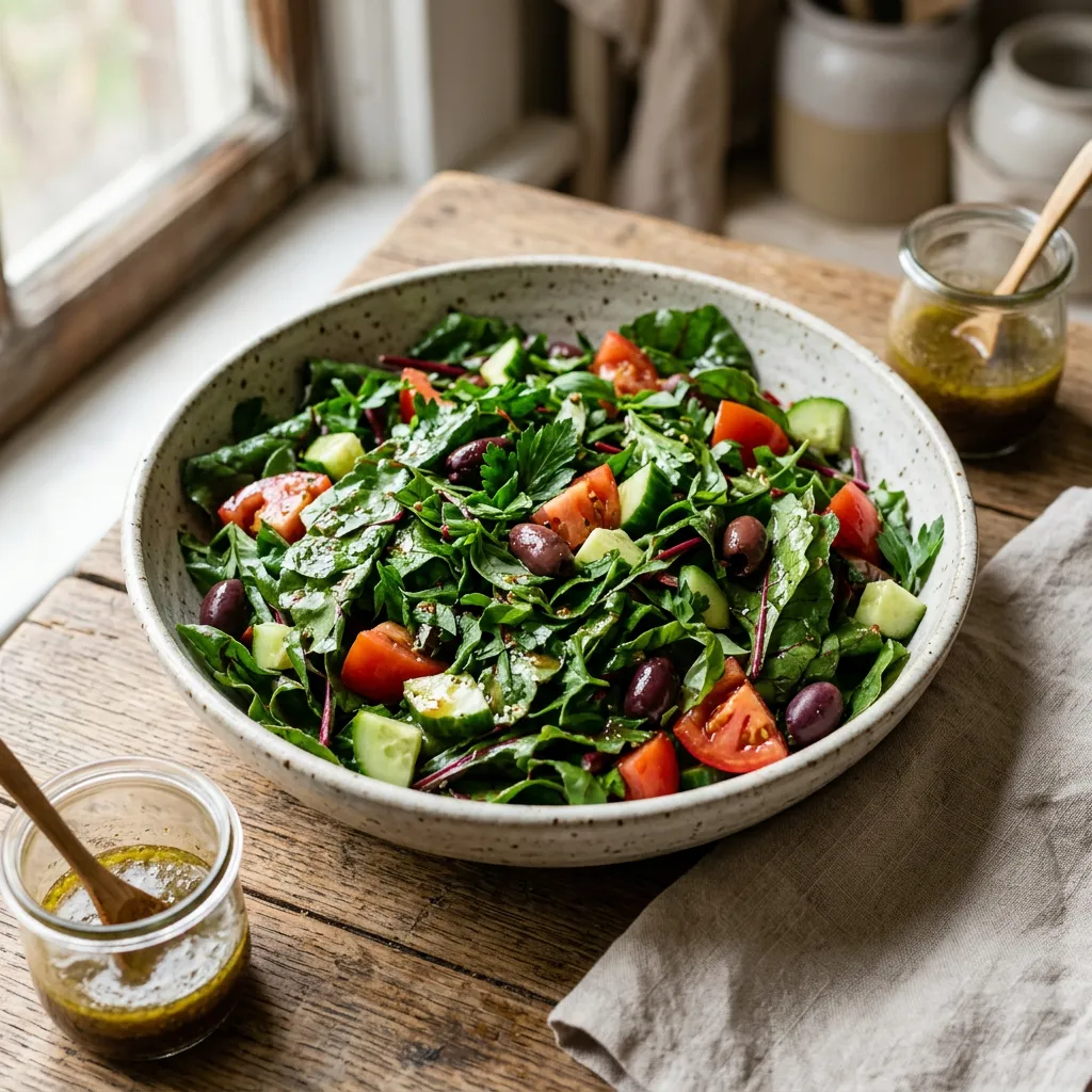 Raw Beet Green Salad Recipe