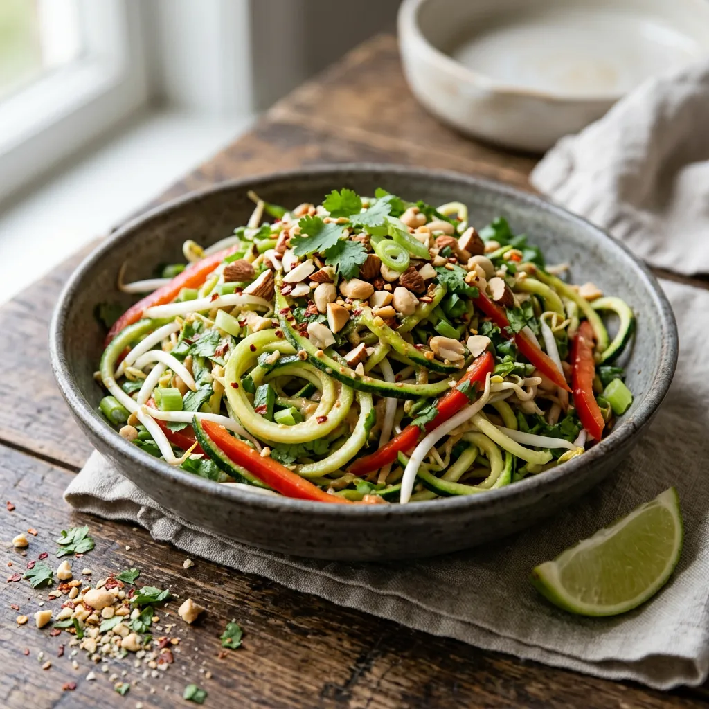 Raw Vegan Pad Thai Salad