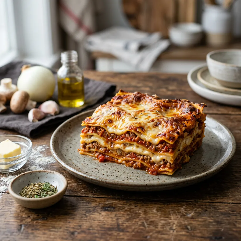Red and White Sauce Lasagna