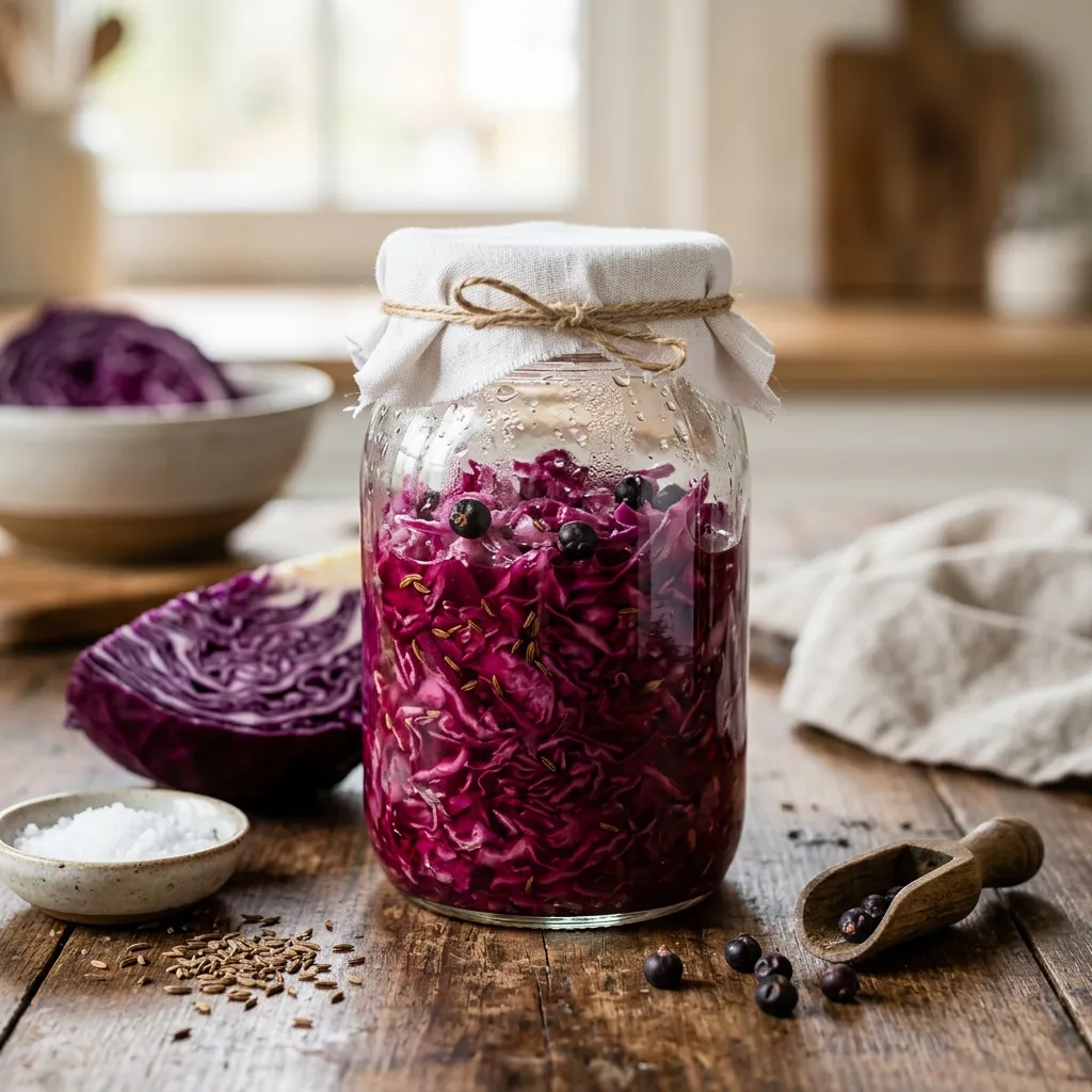Red Cabbage Sauerkraut