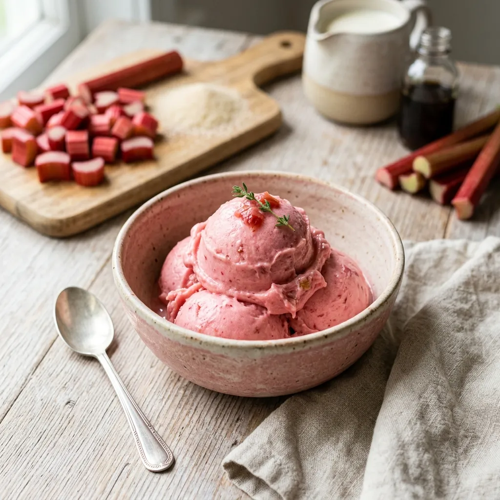 Rhubarb Ice Cream