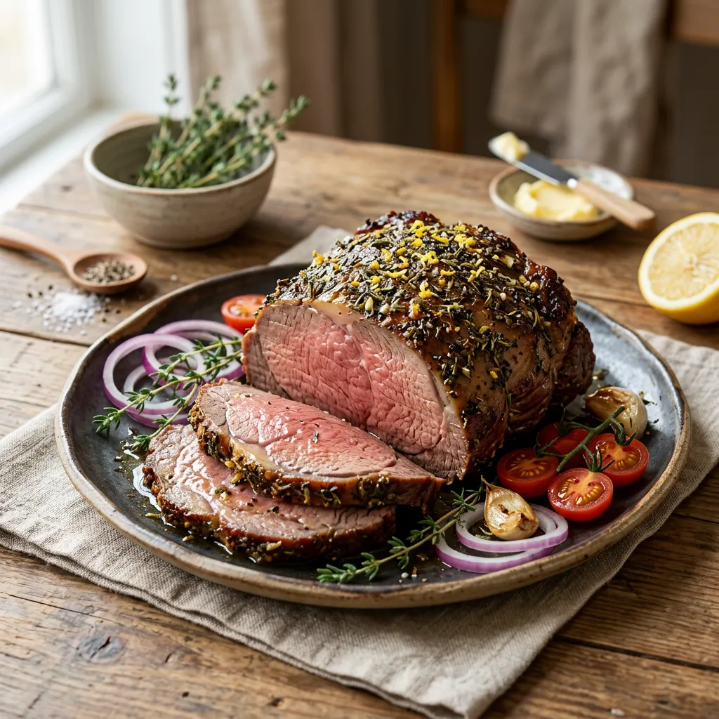 Roast Beef With Garlic and Thyme Recipe
