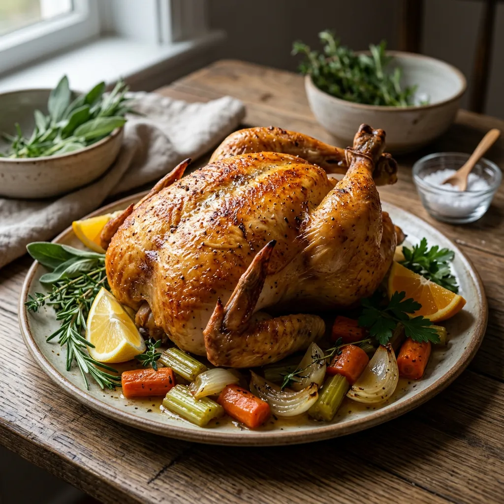 Finished Roast Chicken dish