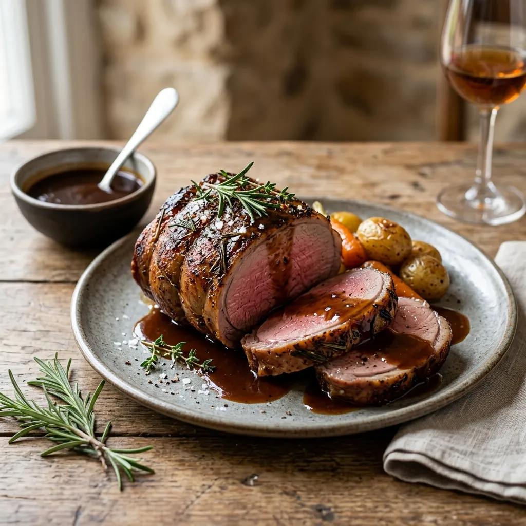 Roast Lamb With Madeira Sauce