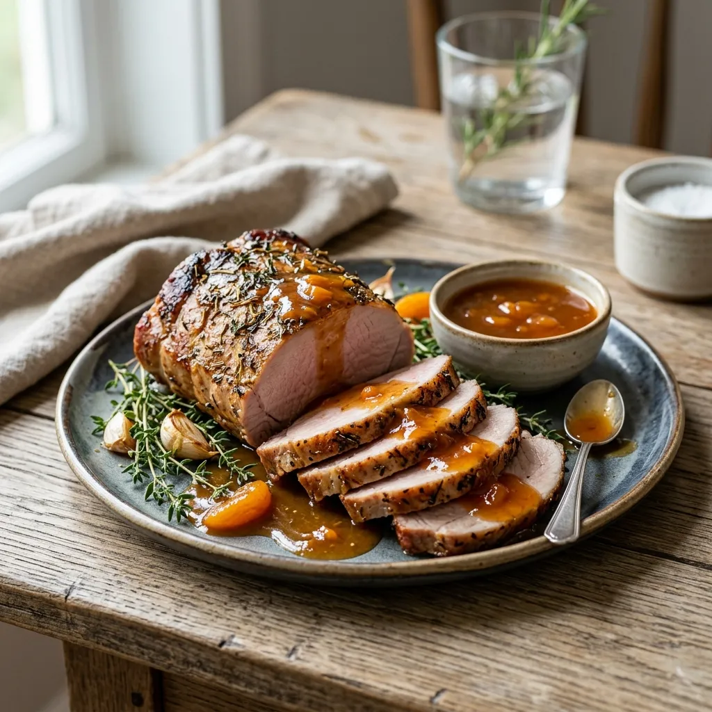 Roast Pork Loin With Apricot Sauce