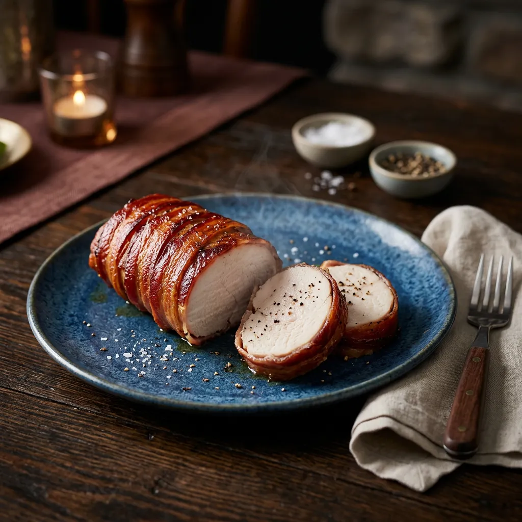 Roasted Bacon Turkey Tenderloin