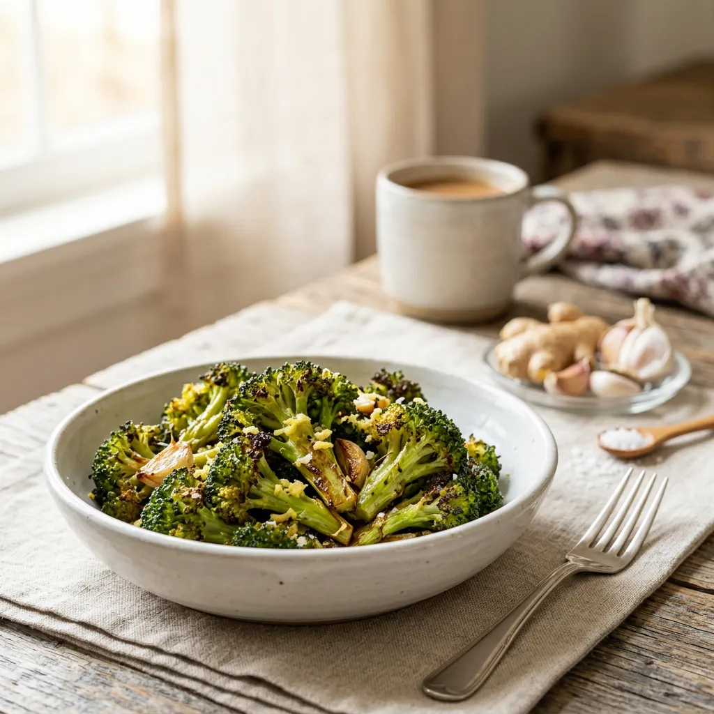 Roasted Broccoli With Ginger