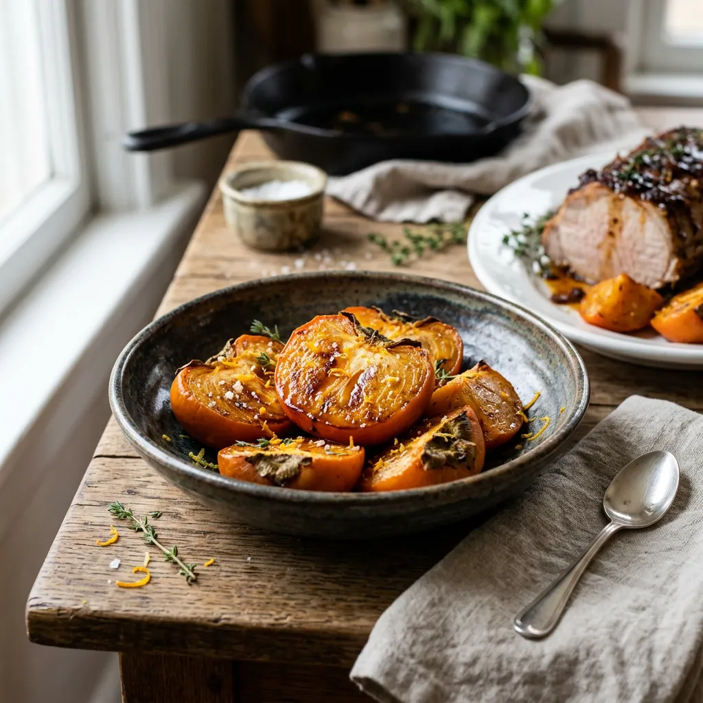 Roasted Fuyu Persimmons