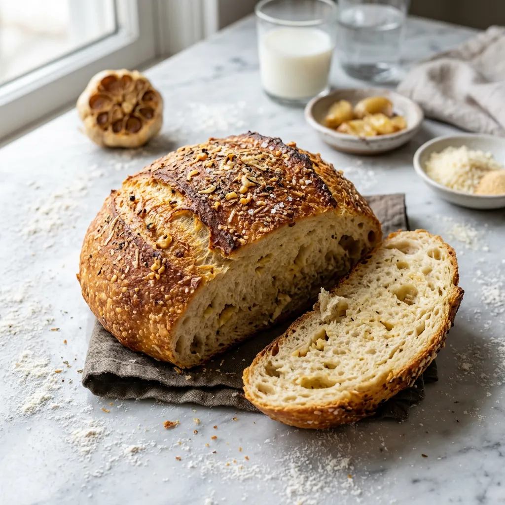Roasted Garlic Bread for the Bread Machine