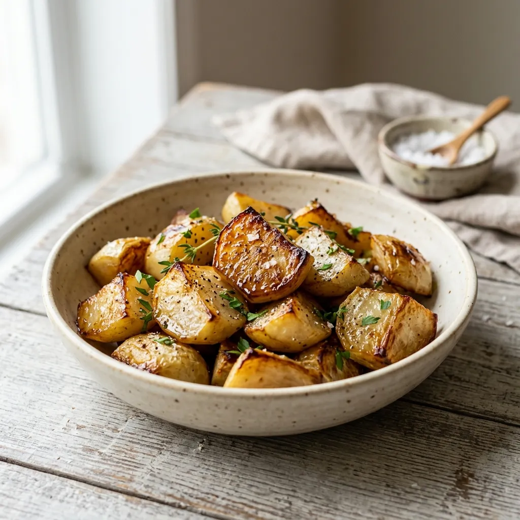 Roasted Kohlrabi: German Turnips