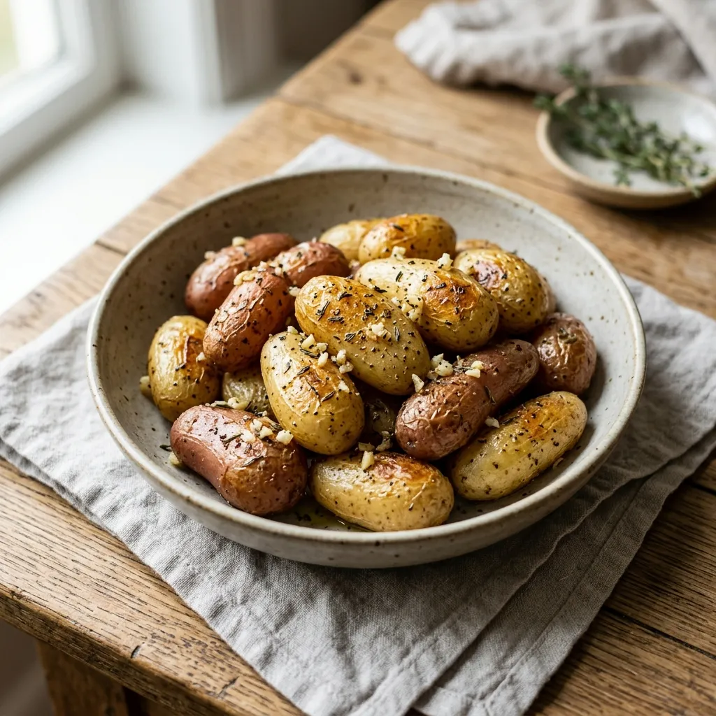 Roasted New Potatoes With Thyme and Garlic Recipe