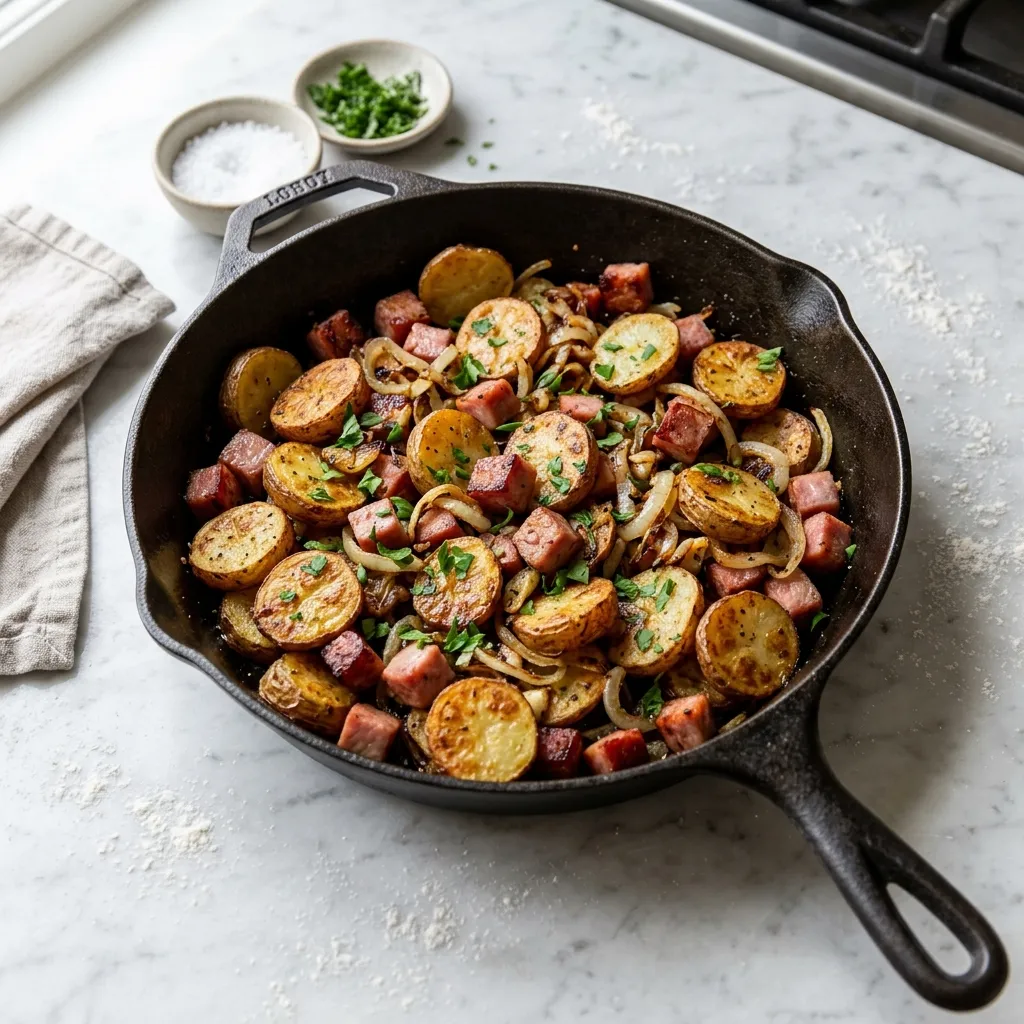 Roasted Potatoes With Ham