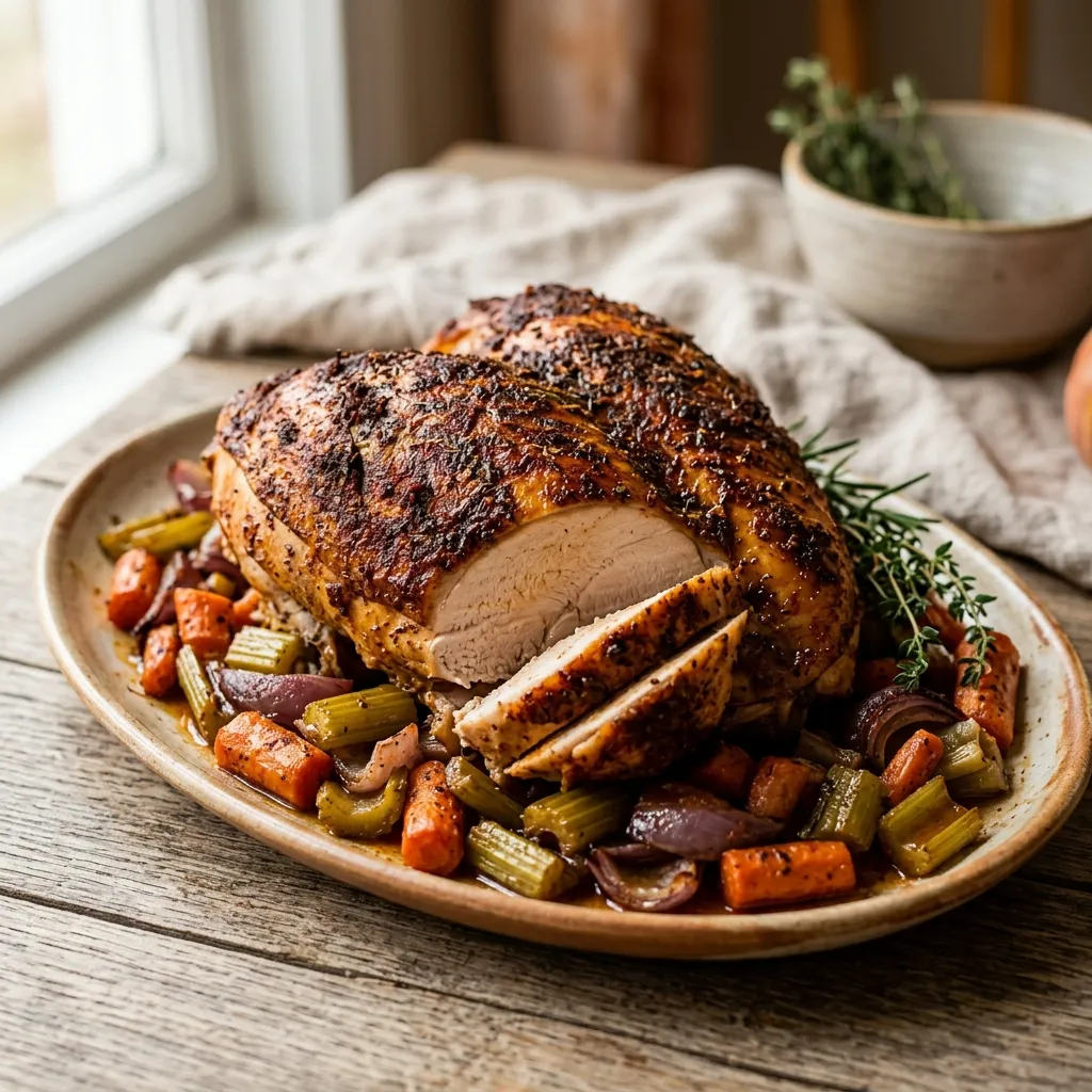 Roasted Split Turkey Breast With Cajun Spices