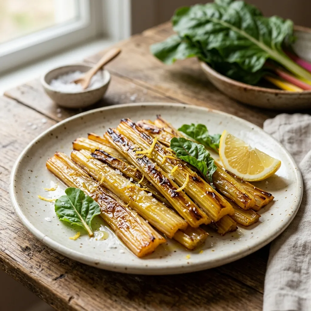 Roasted Swiss Chard Stems