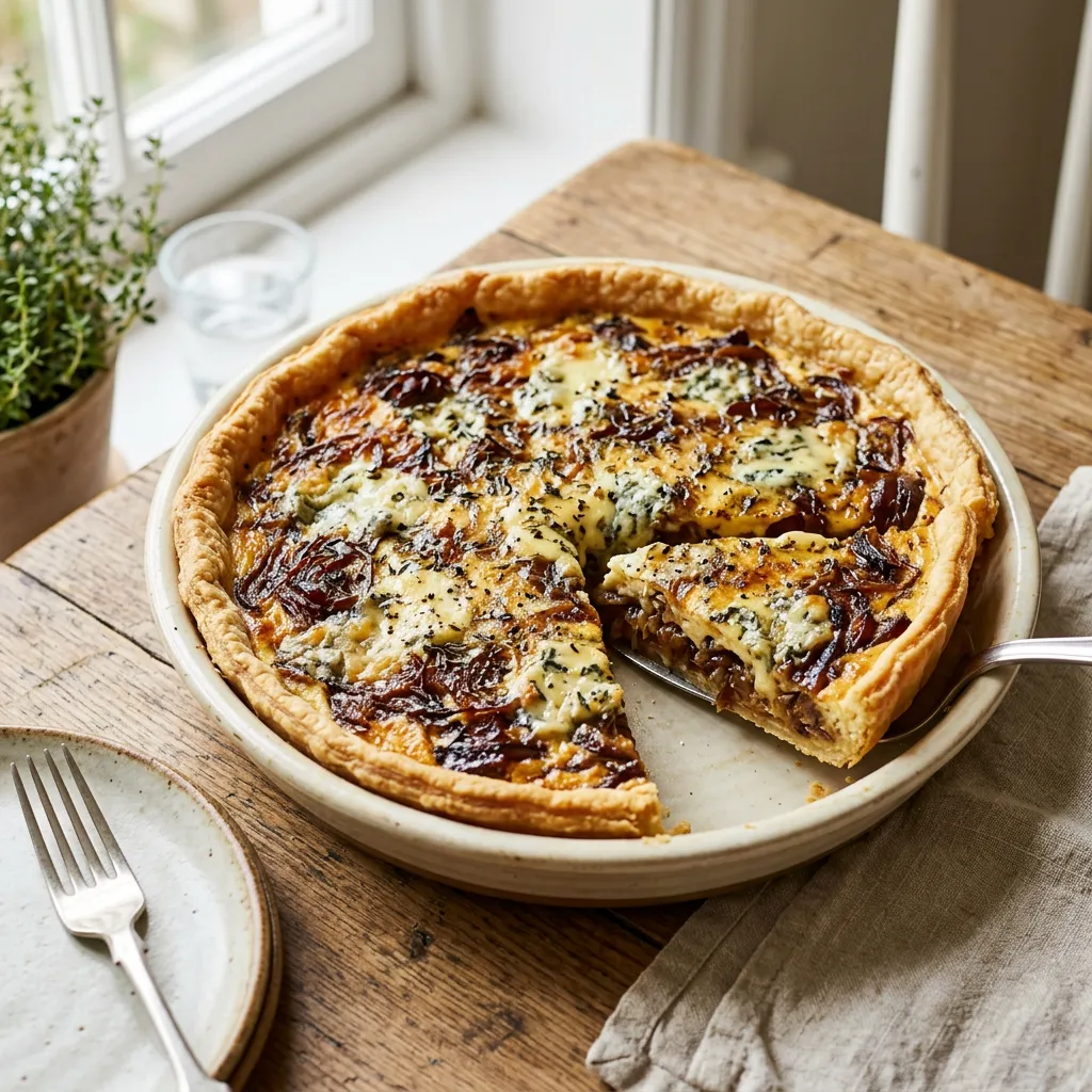 Roquefort Cheese and Caramelized Onion Tart Recipe