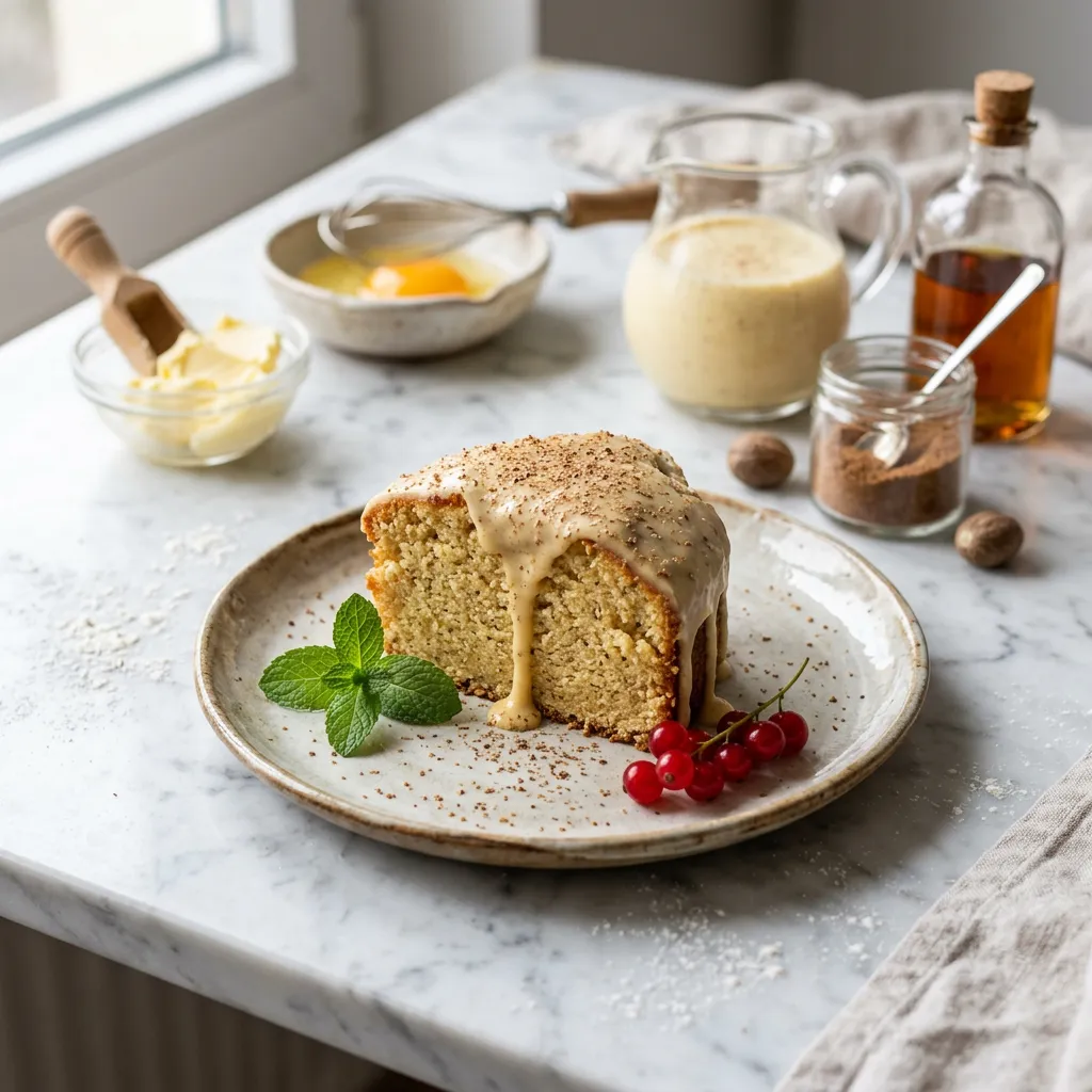 Rum Eggnog Cake