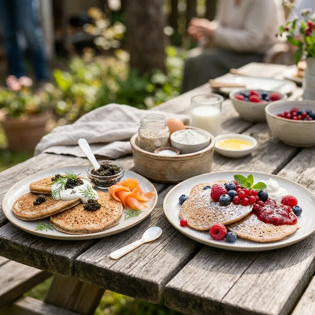 Russian Blini (Buckwheat Pancakes)