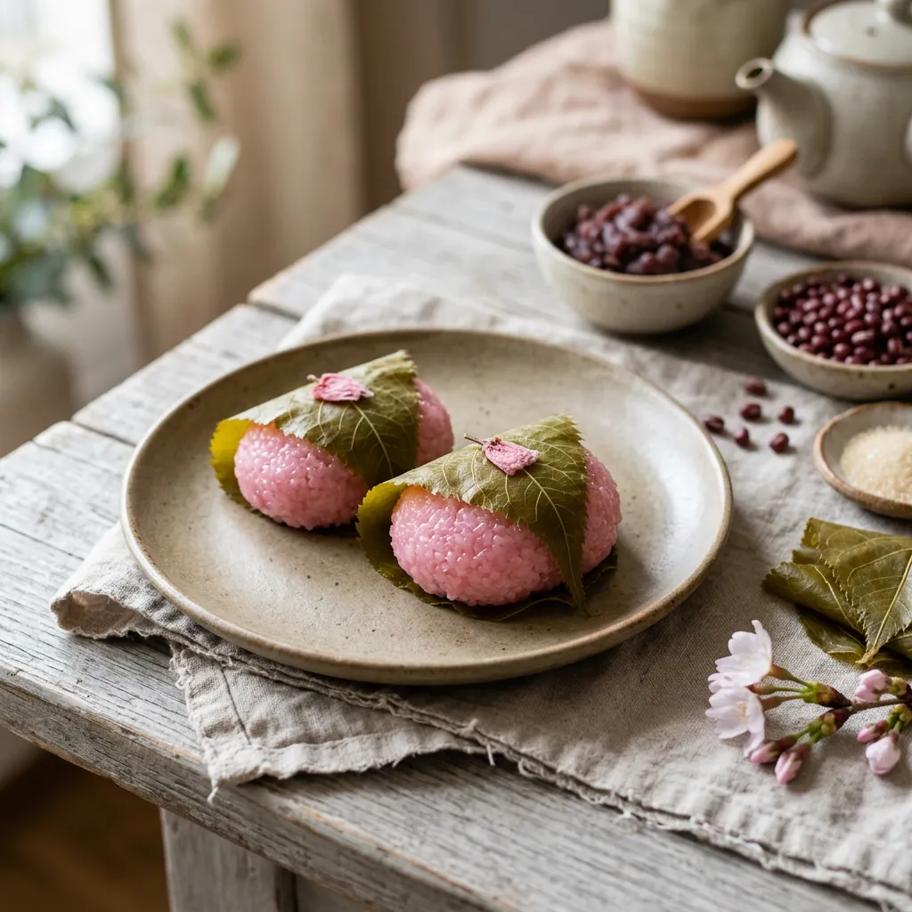 Sakura Mochi (Cherry Blossom Sweet Rice Cakes)