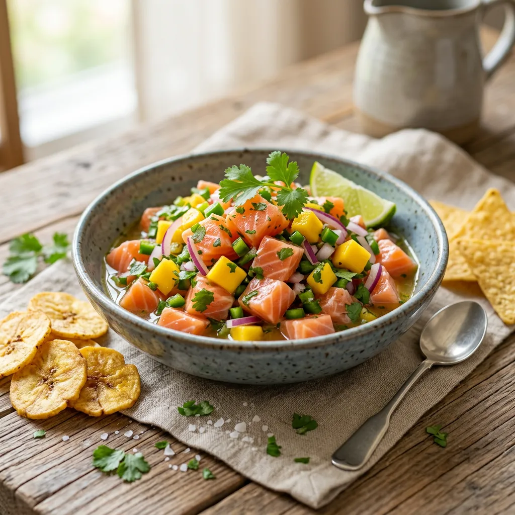 Salmon Ceviche With Mango