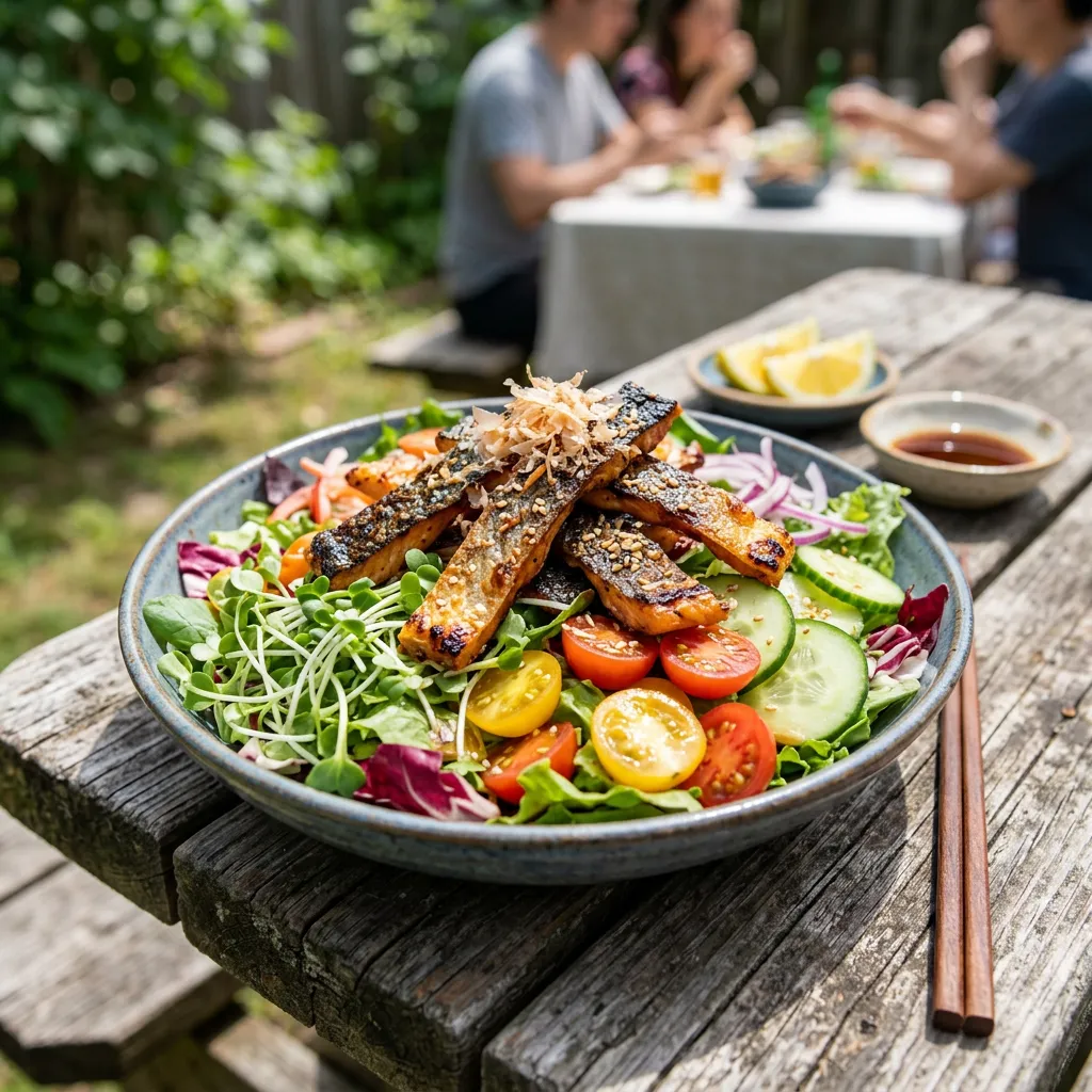 Salmon Skin Salad Recipe