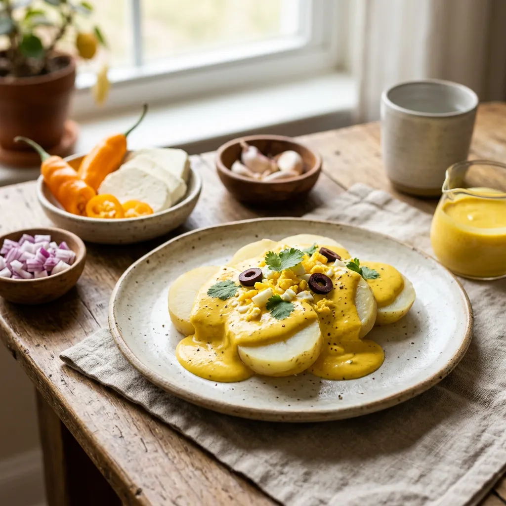 Salsa a la Huancaína Recipe (Peruvian Spicy Cheese Sauce)