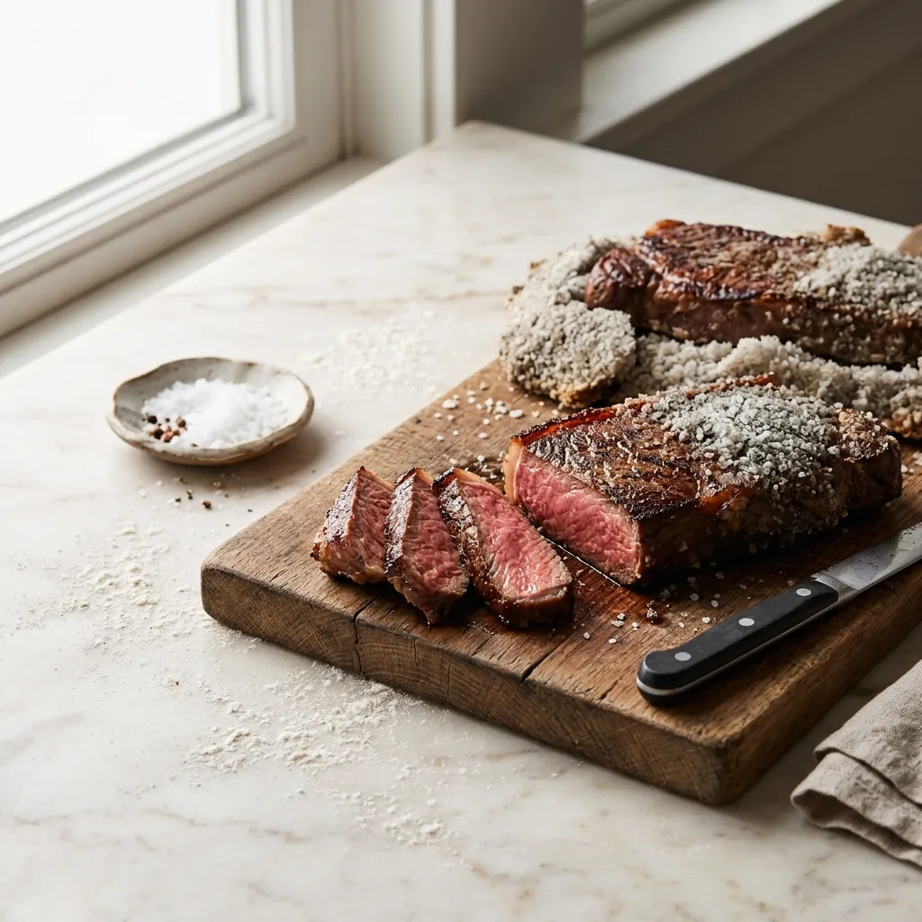 Salt Crusted New York Steak