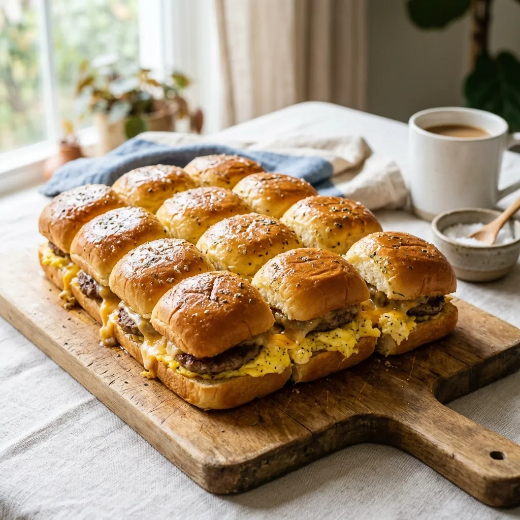 Sausage Egg and Cheese Breakfast Sliders