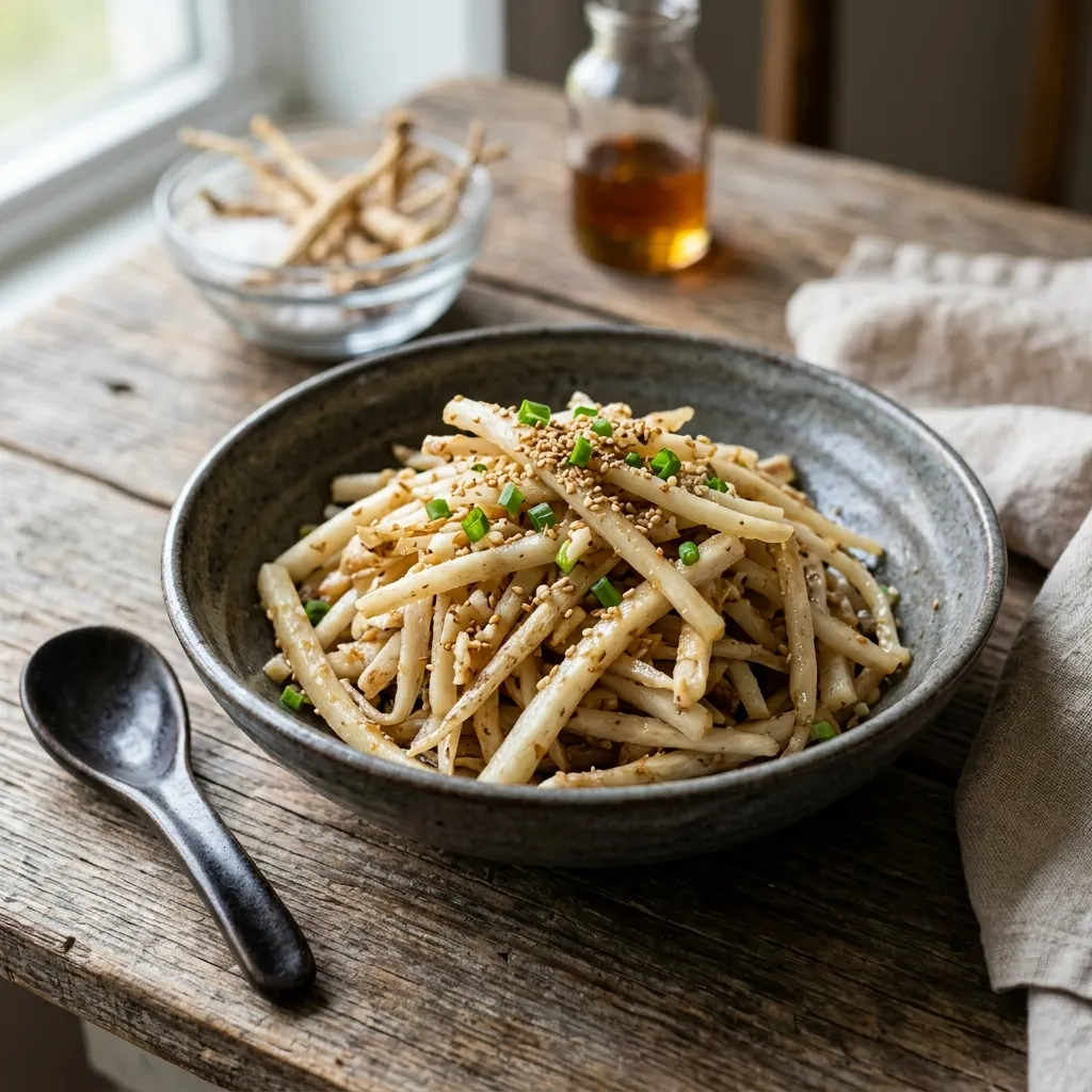 Sauteed Bellflower Root - Doraji Namul Recipe