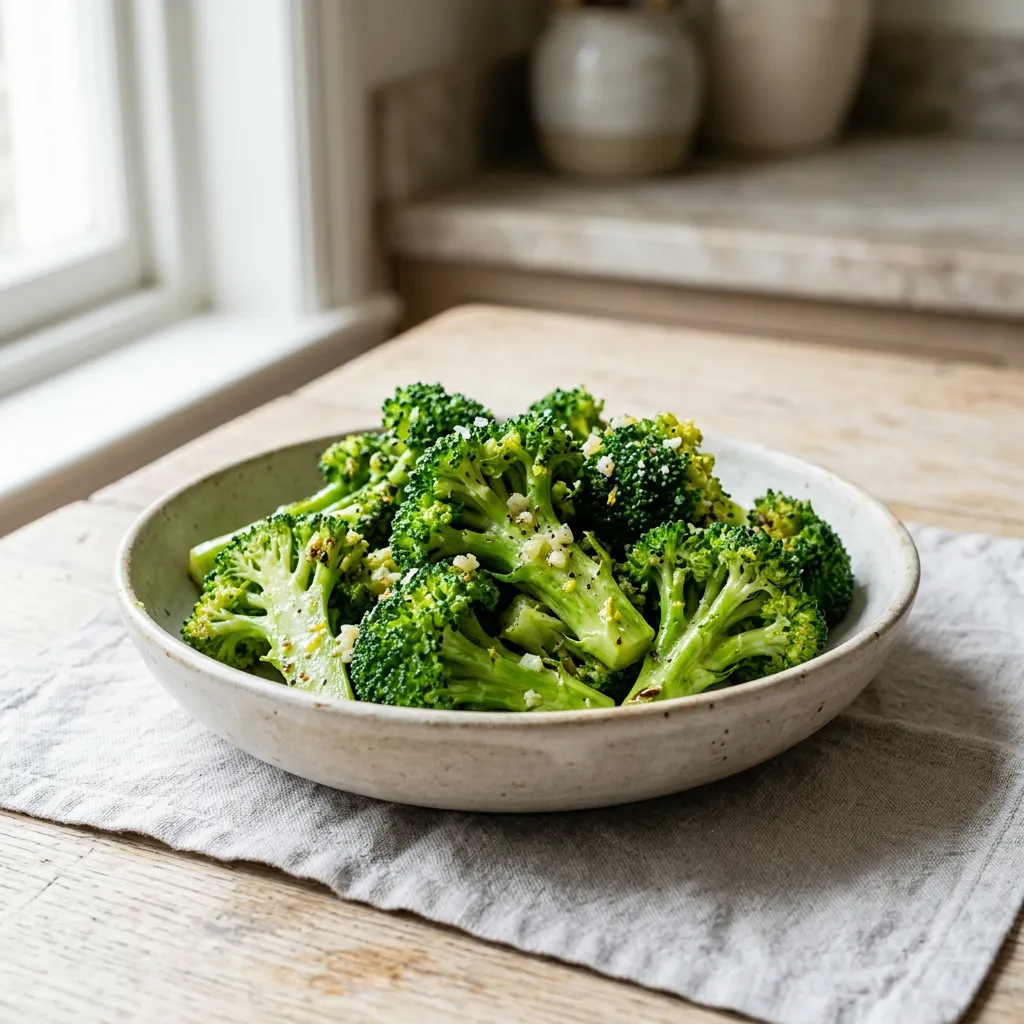 Finished Sautéed Broccoli dish