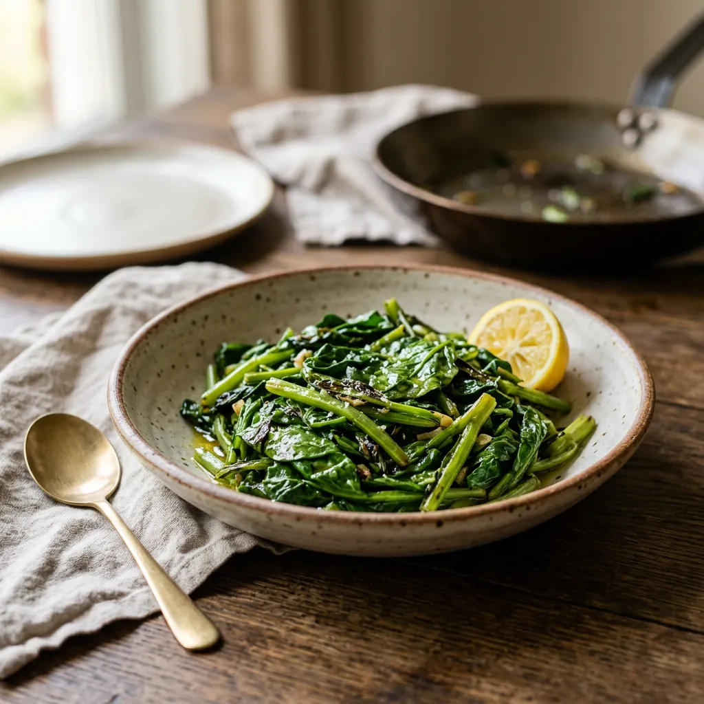 Sautéed Fava Greens Recipe