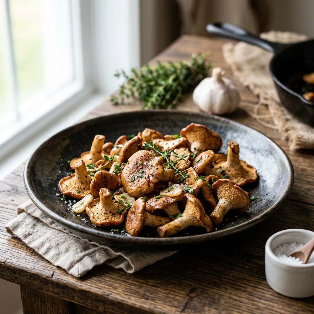 Sautéed Hedgehog Mushrooms