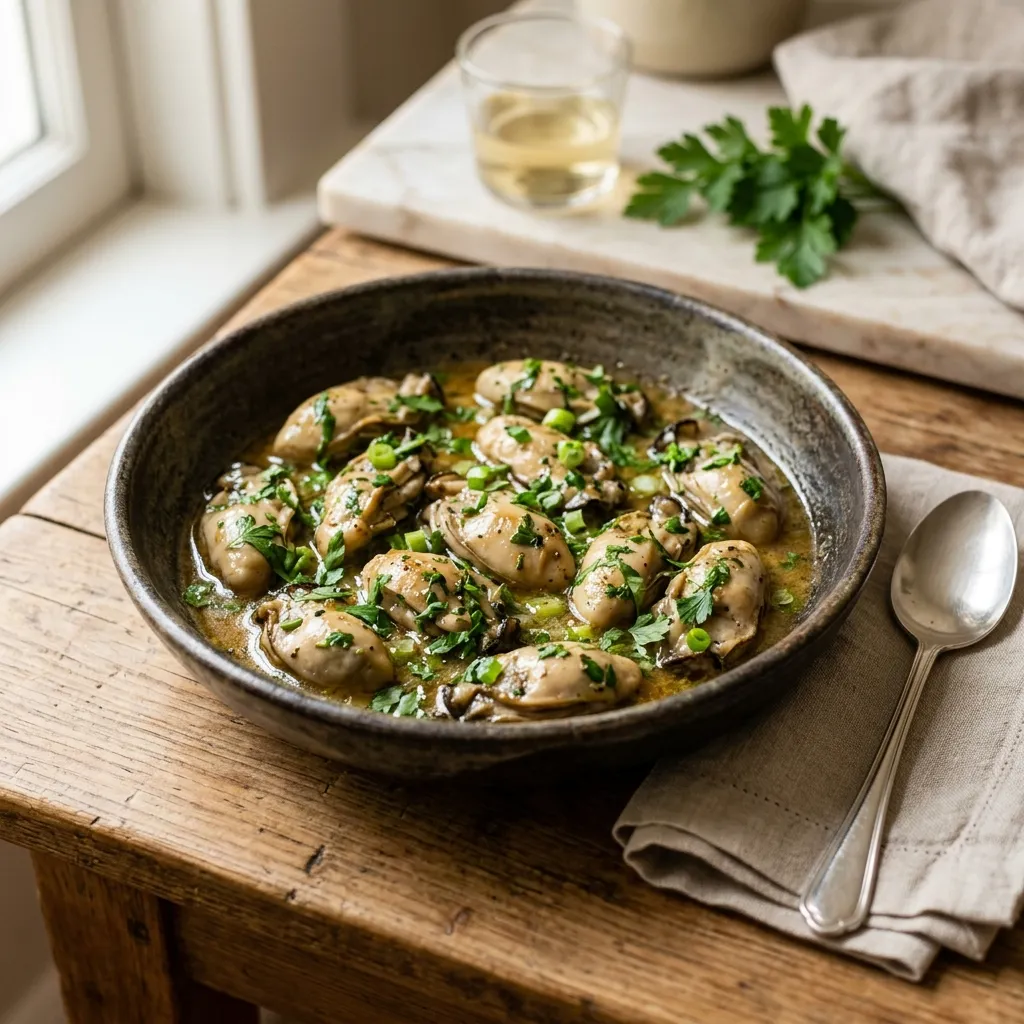 Sautéed Oysters With Wine and Herbs