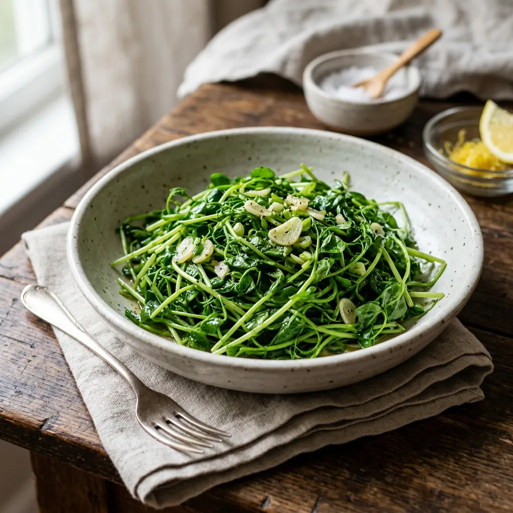 Sautéed Pea Greens