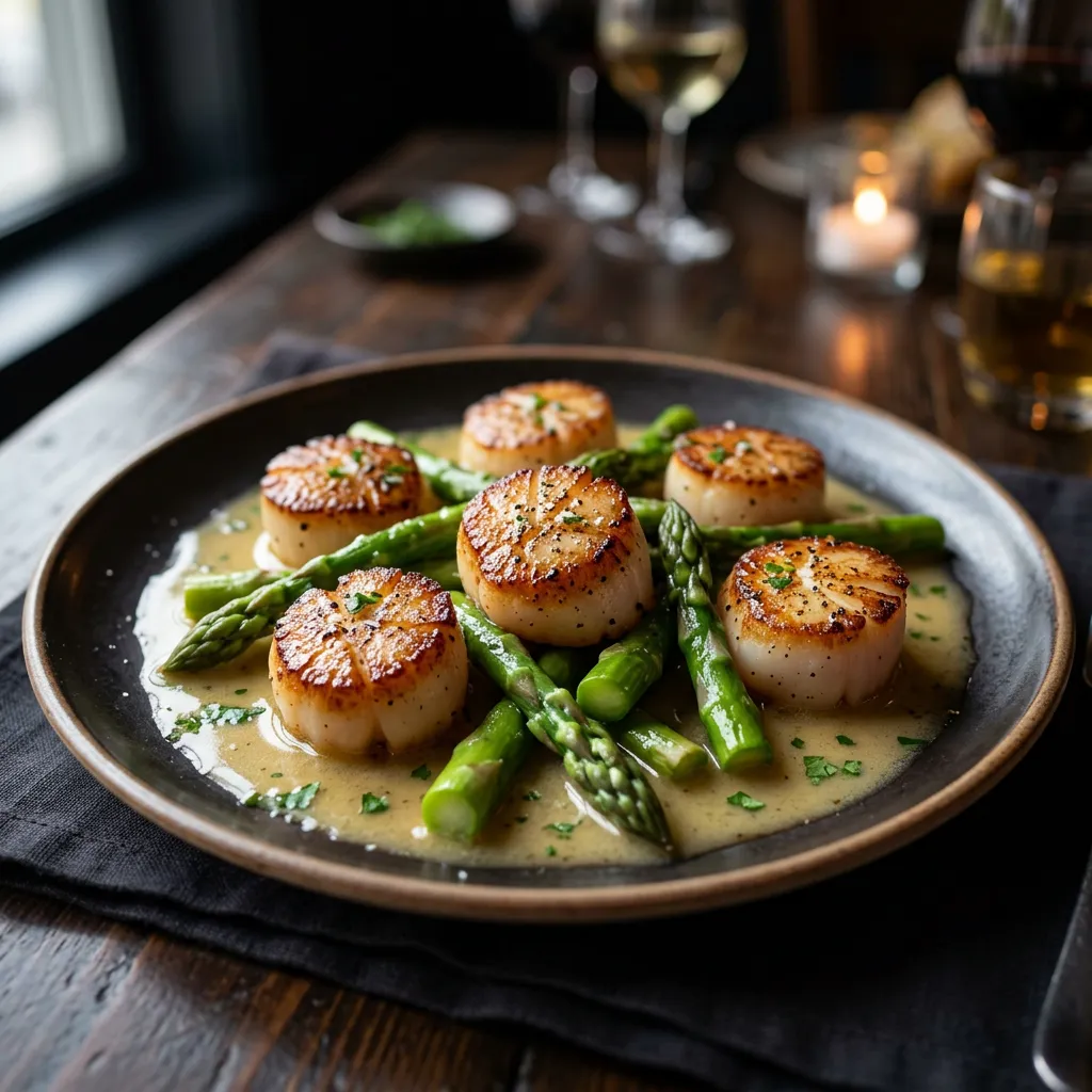 Sautéed Scallops With Asparagus Make an Elegant Dish