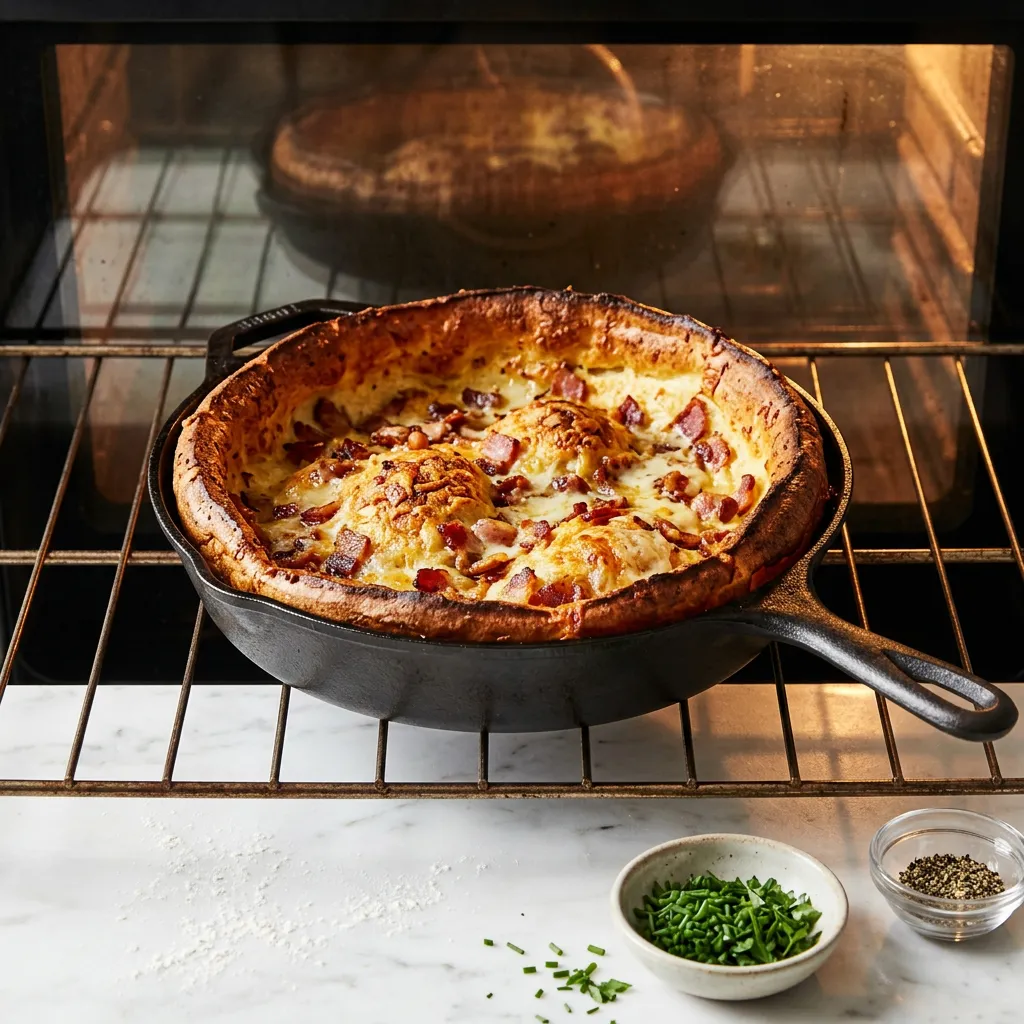 Savory Bacon and Cheese Dutch Baby Pancake Recipe
