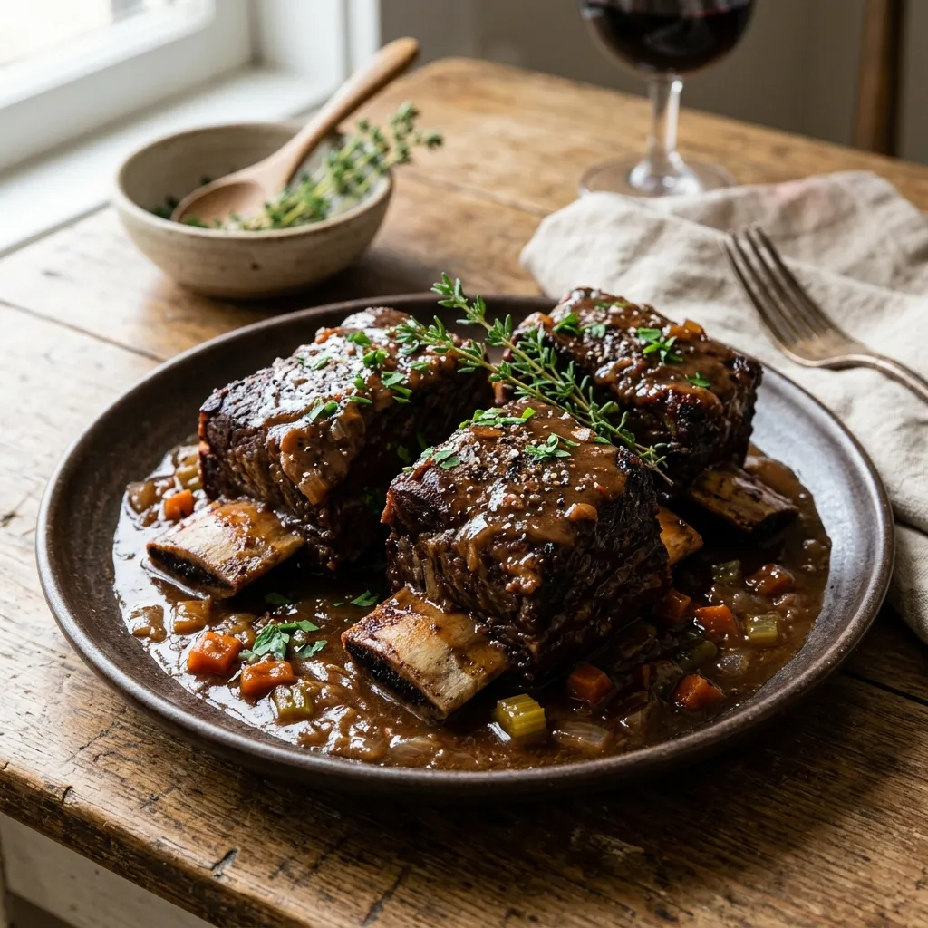Savory Beef Short Ribs With Gravy