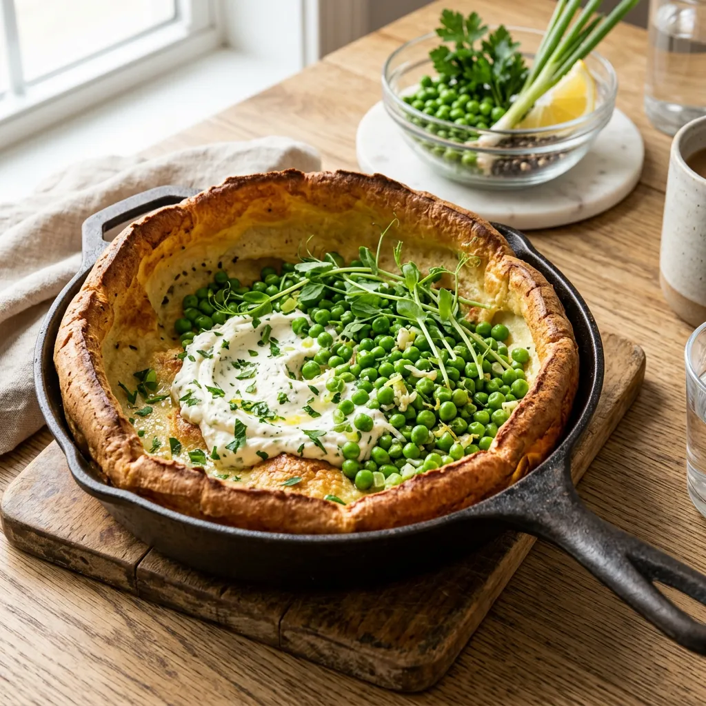 Savory Dutch Baby With Boursin and Peas