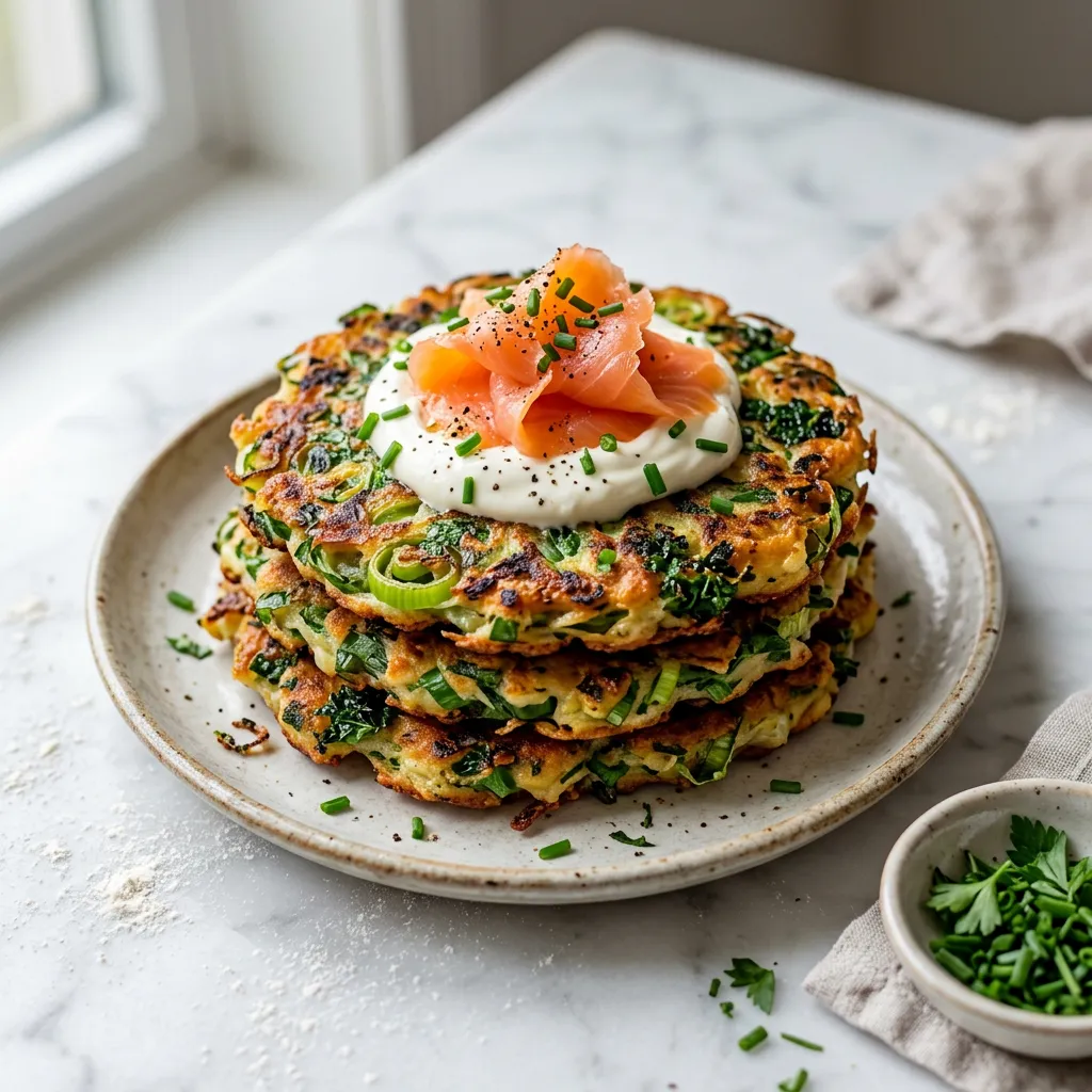 Savory Herb Pancakes and Lox