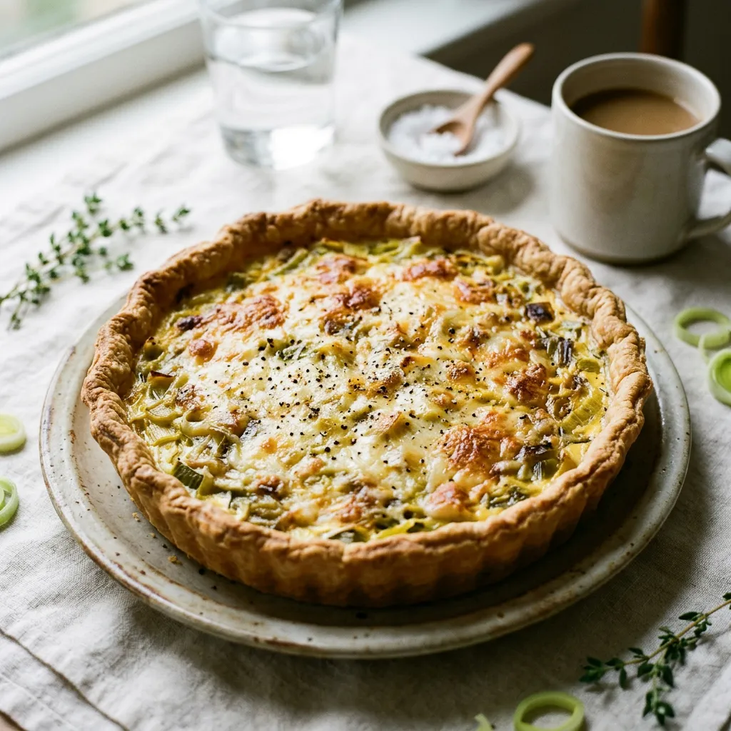 Savory Leek & Cheese Tart Recipe