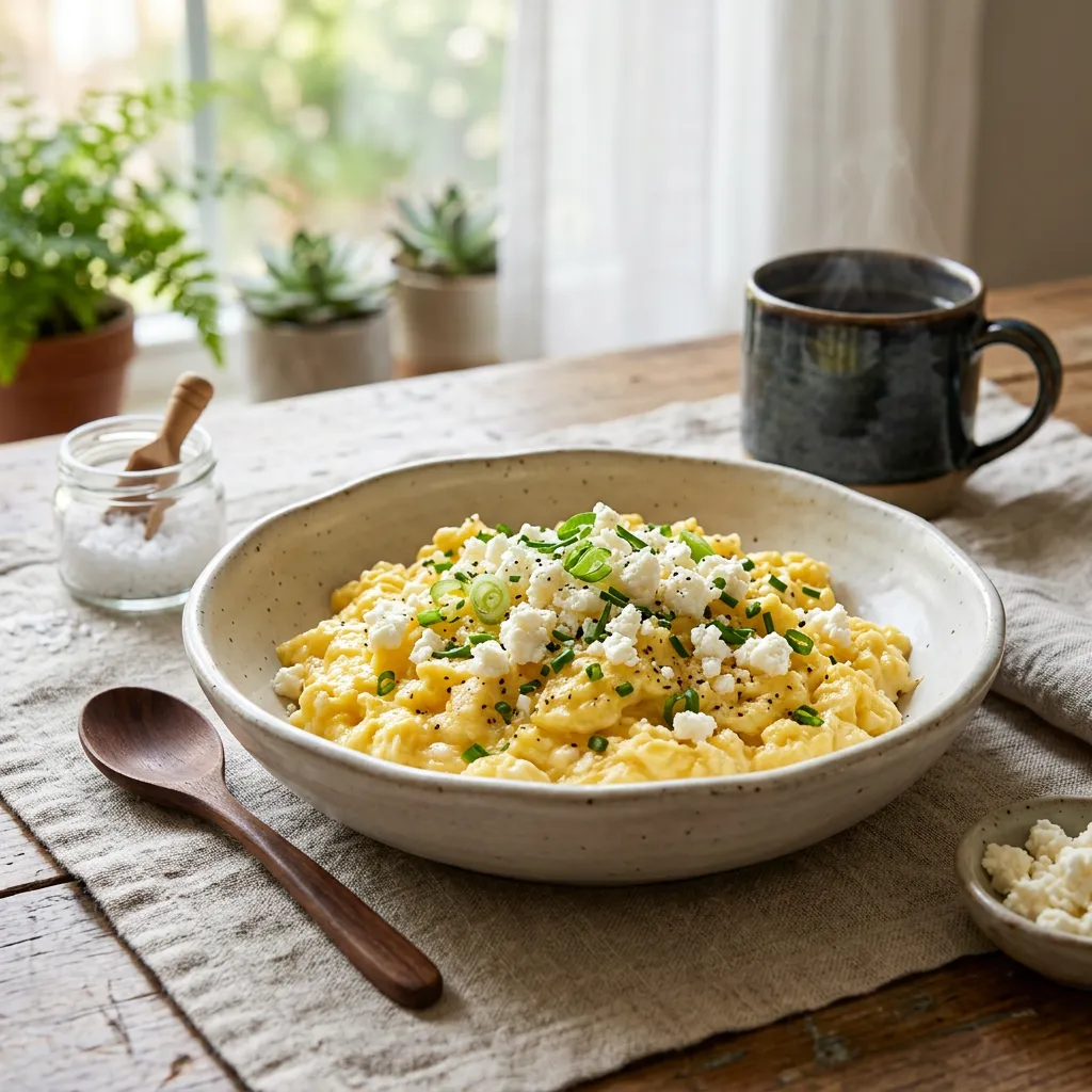 Scrambled Eggs With Queso Fresco