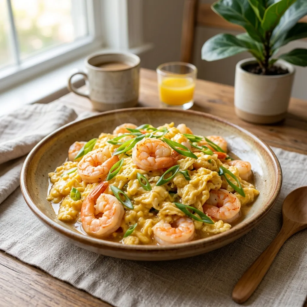 Scrambled Eggs With Shrimp